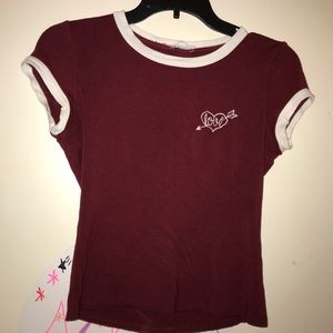 Maroon Love Top